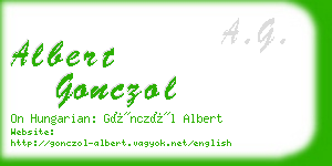 albert gonczol business card